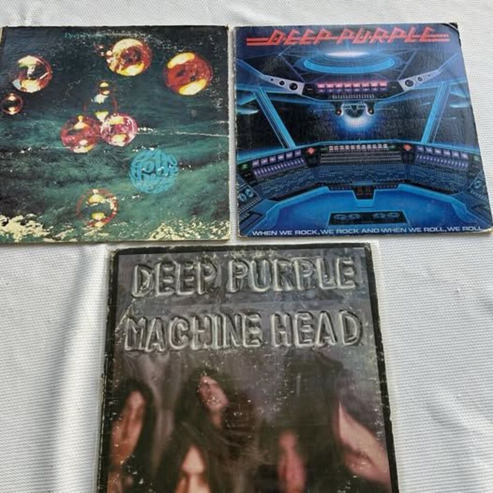 4 Deep Purple Record Lot Machine Head Come Taste The Band When We Rock LPs